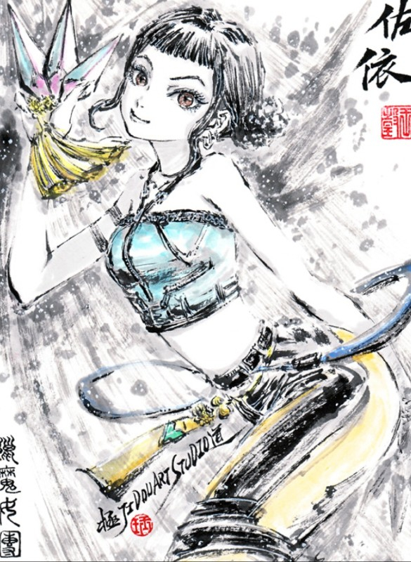 This is a pixiv picture whose title is 【極道畫師】佐依.