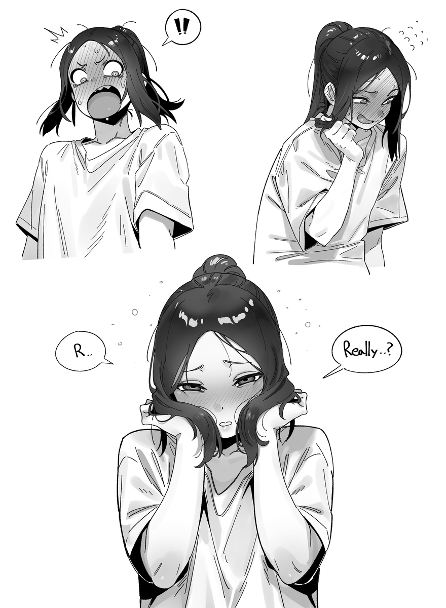 This is a pixiv picture whose title is 에이..내가 뭐가 귀여워..ㅋ.....