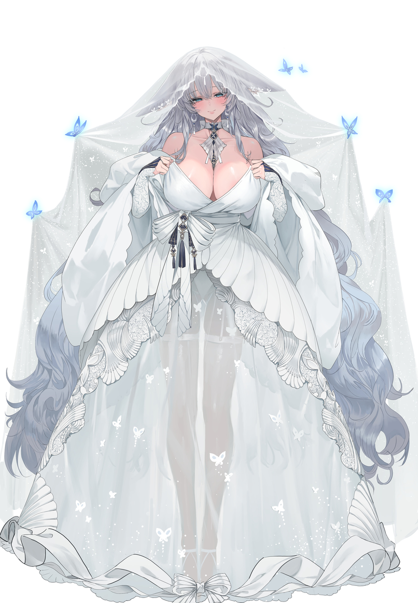 This is a pixiv picture whose title is 信濃 - ウェディングドレス.