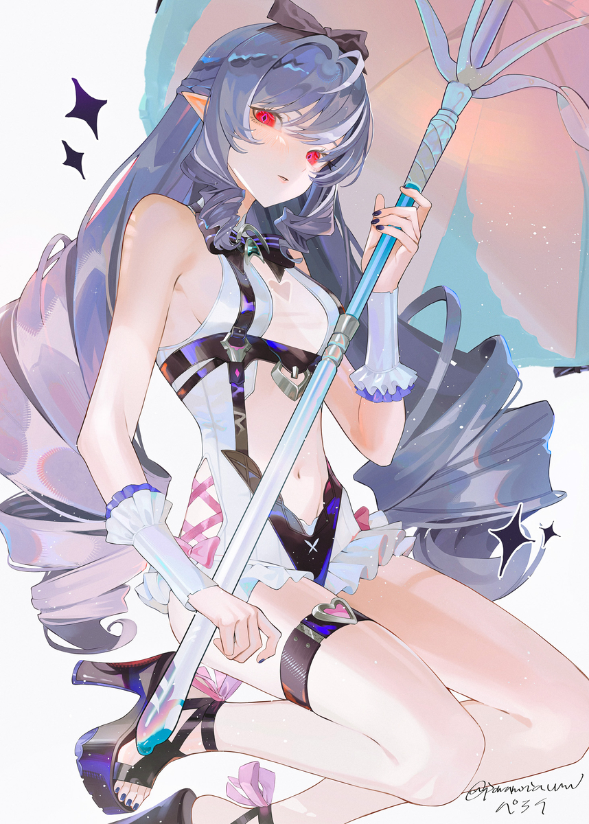 This is a pixiv picture whose title is 水着ビビアンちゃん💜.