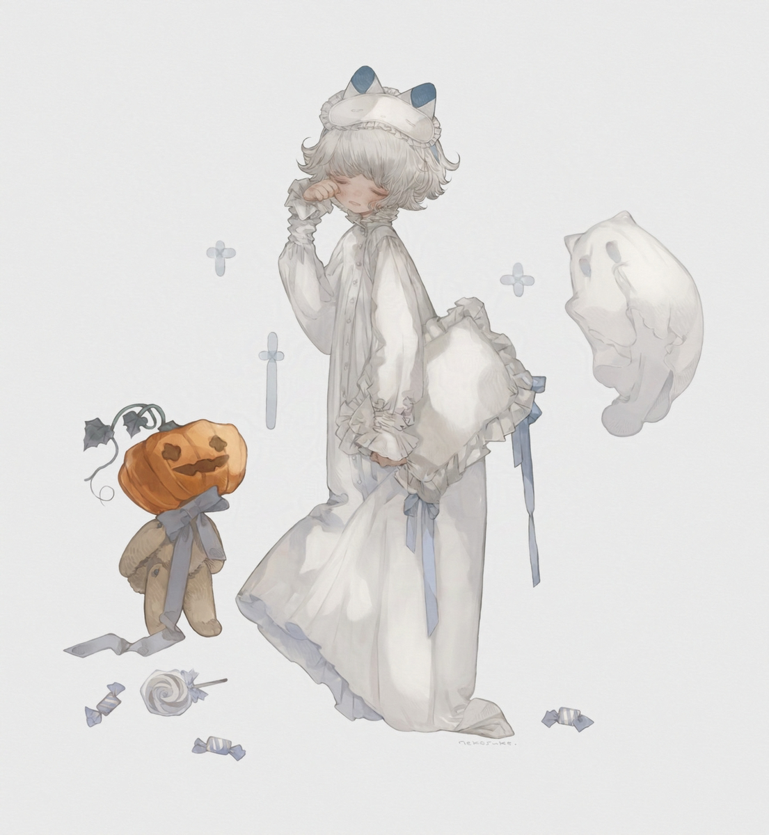 This is a pixiv picture whose title is 😴.