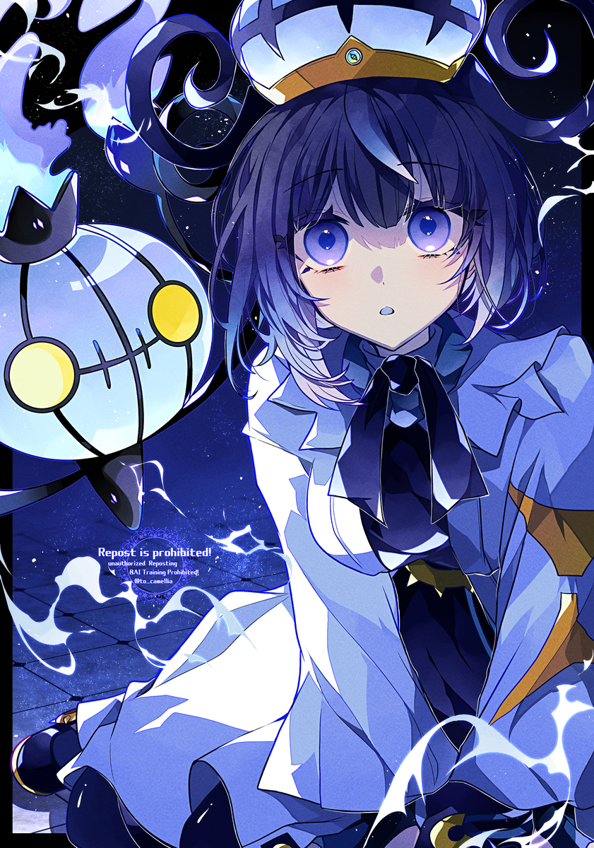 This is a pixiv picture whose title is ムクちゃんとシャンデラ.