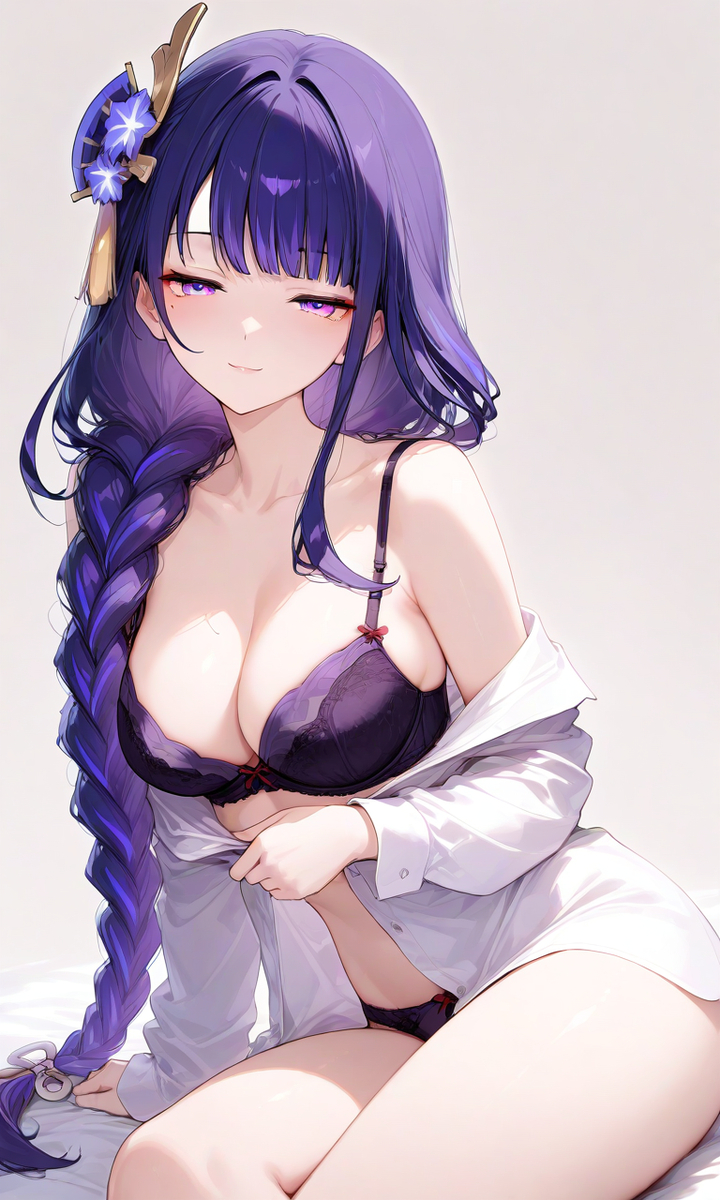 This is a pixiv picture whose title is 雷電将軍 | Raiden Shogun.