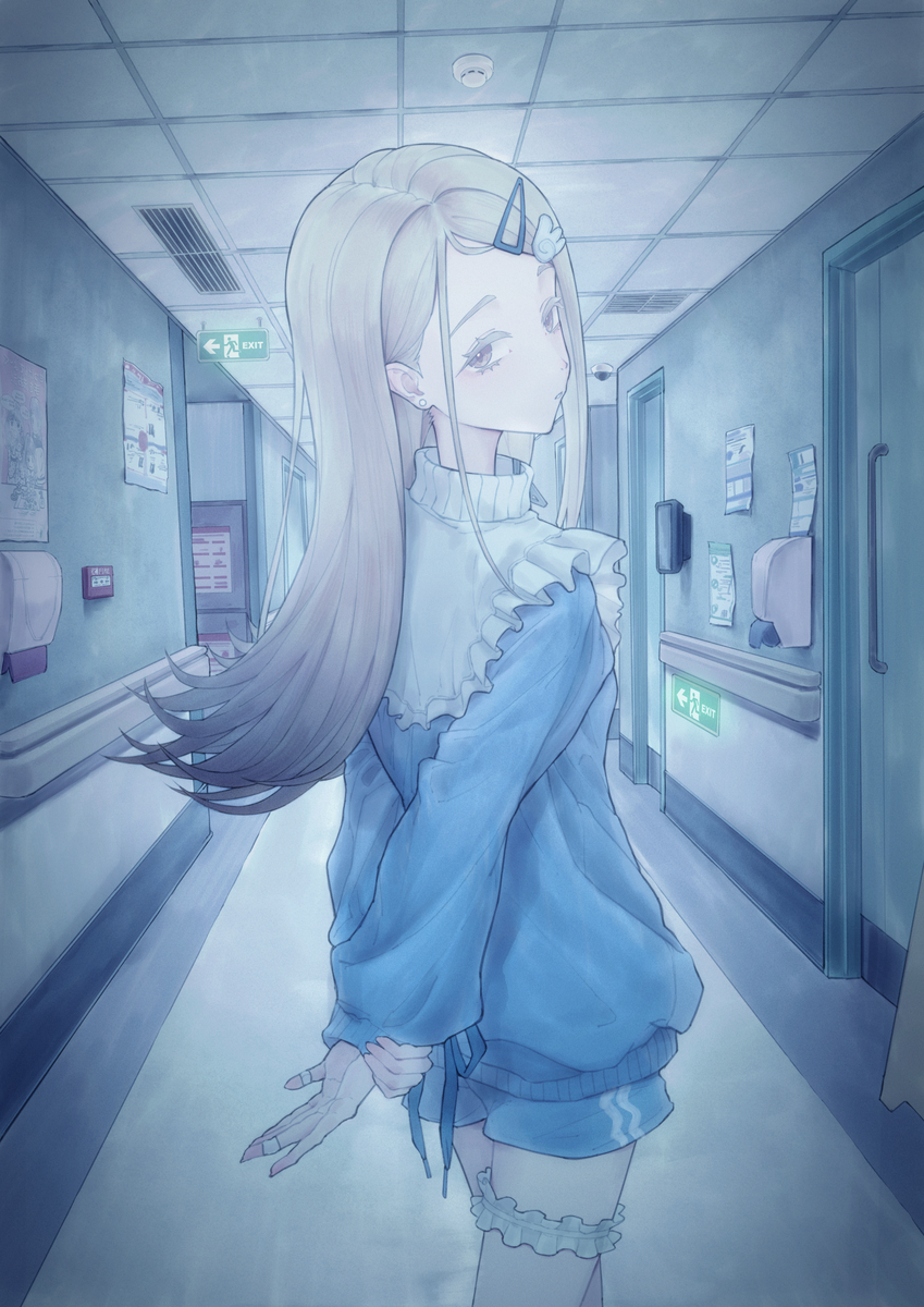 This is a pixiv picture whose title is 水色広.