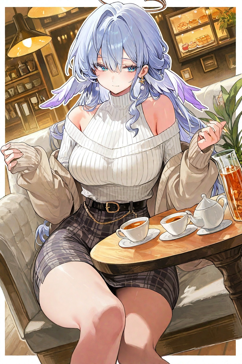 This is a pixiv picture whose title is カフェ ロビン.