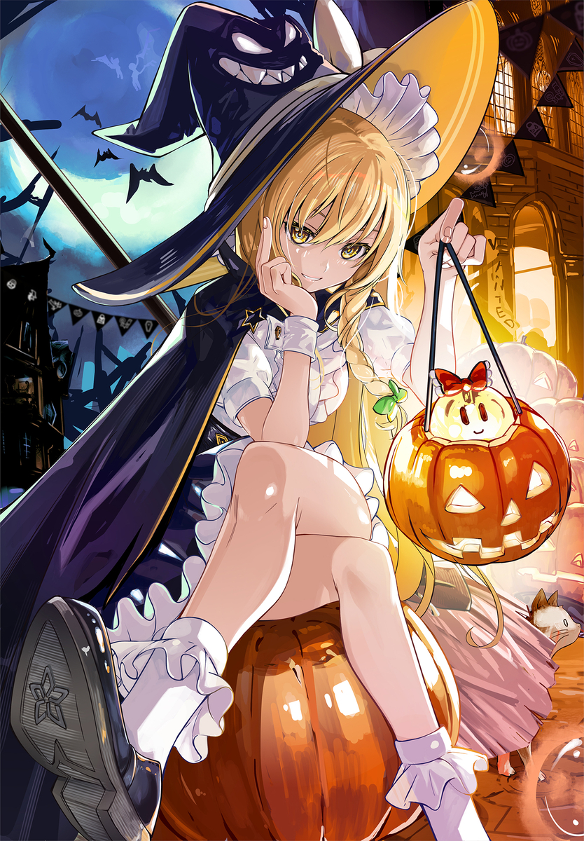 This is a pixiv picture whose title is ハロウィン 霧雨魔理沙.