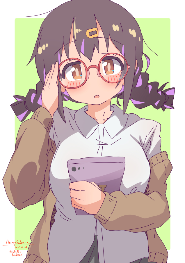 This is a pixiv picture whose title is 本の虫みはりちゃん.