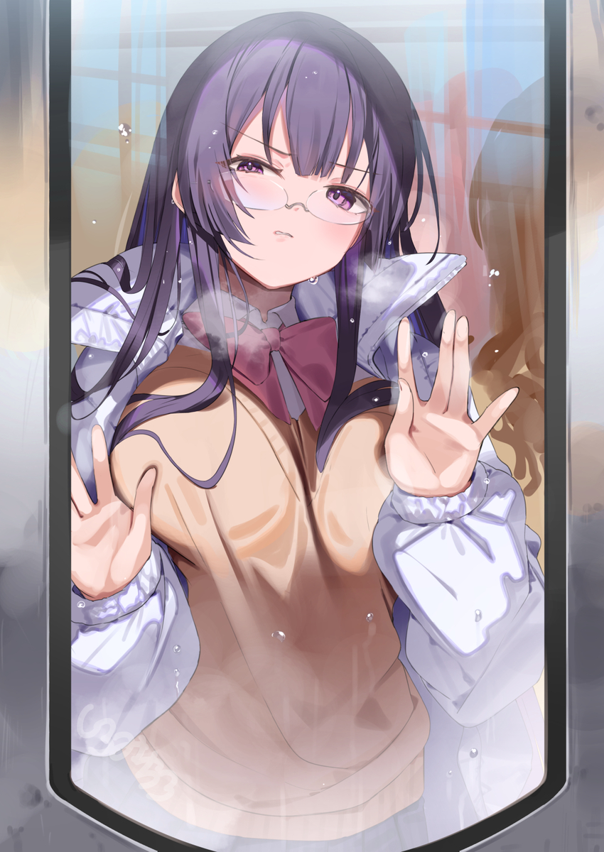 This is a pixiv picture whose title is 「ぎゅうぎゅう詰め委員長」.