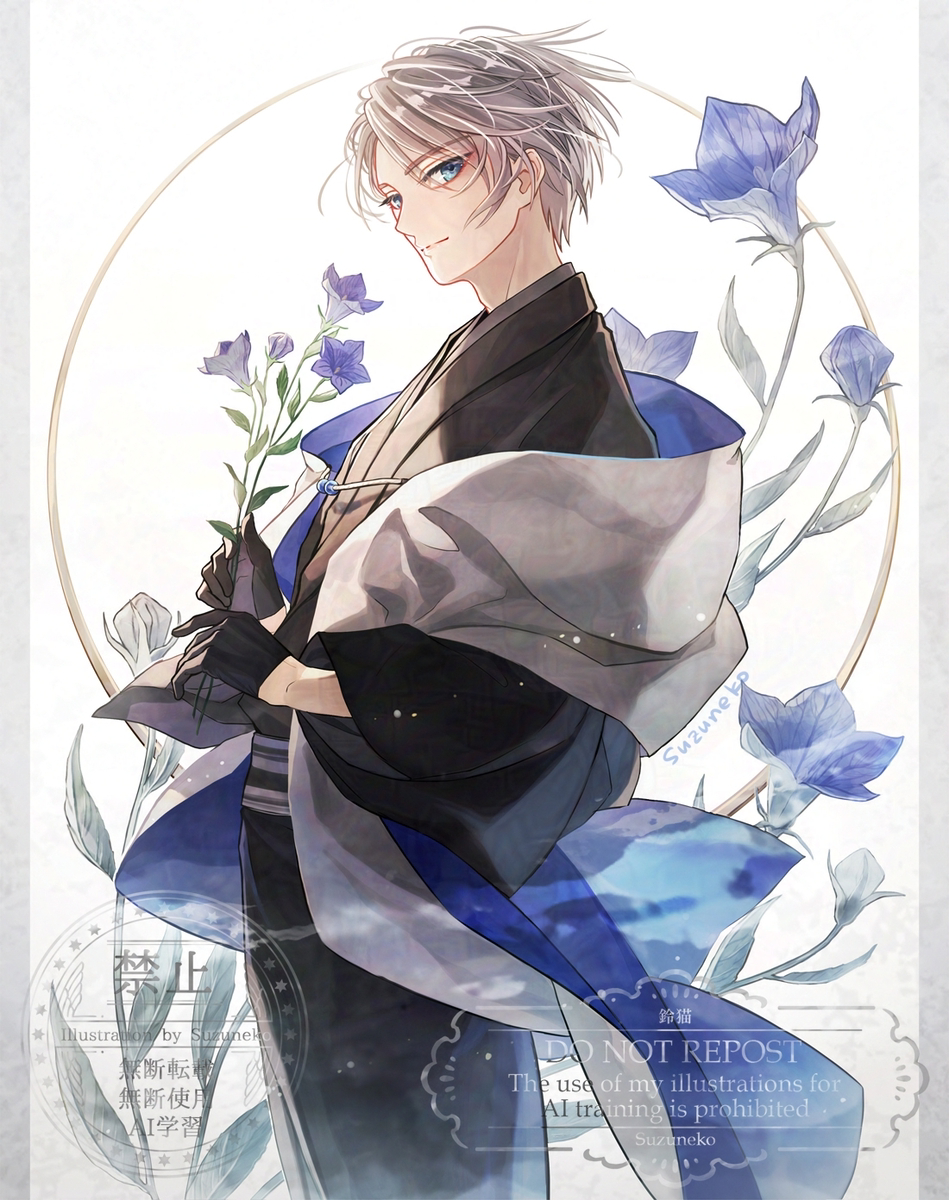 This is a pixiv picture whose title is 桔梗.