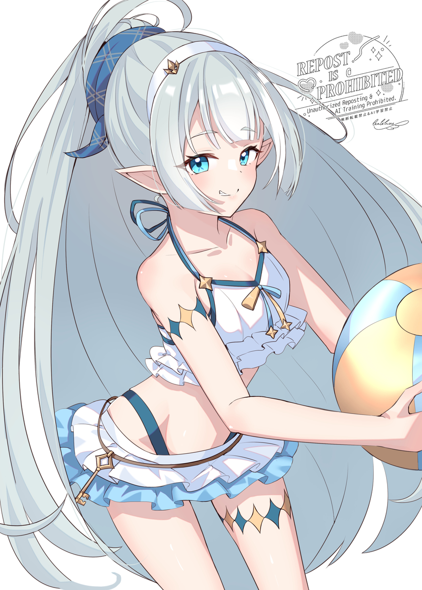 This is a pixiv picture whose title is 水着魔王様.