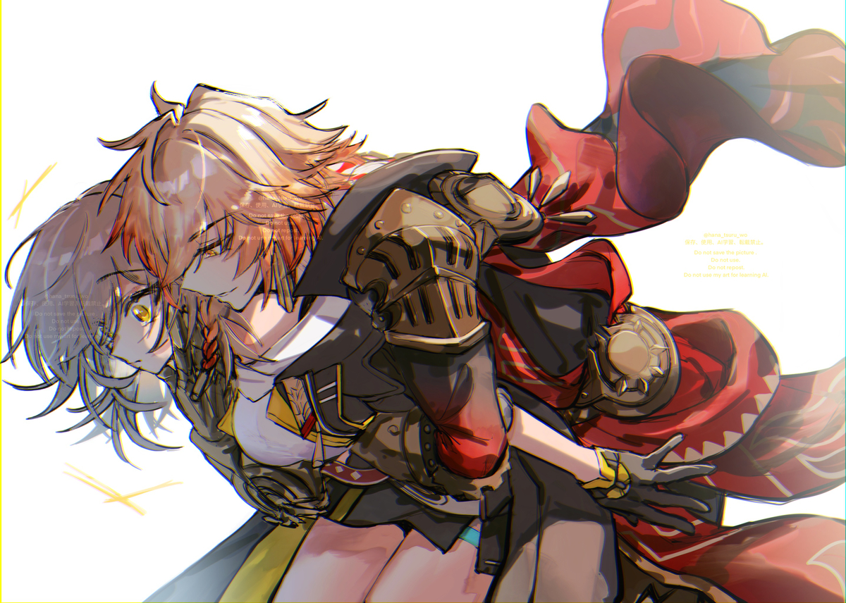 This is a pixiv picture whose title is 【skeb】女主人公さんとモーディスさん【スタレ】.