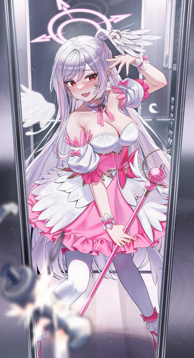 This is a pixiv picture whose title is ま、魔法の光を！(物理).