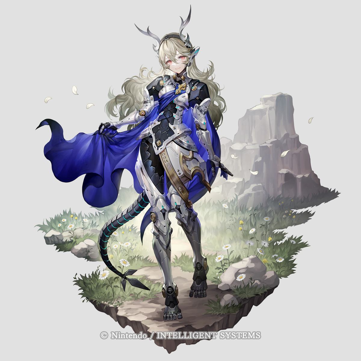 This is a pixiv picture whose title is 【仕事絵】FEシャドウズ『不思議な竜人 カムイ』.