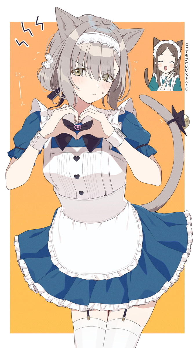 This is a pixiv picture whose title is 猫耳メイド、、、.