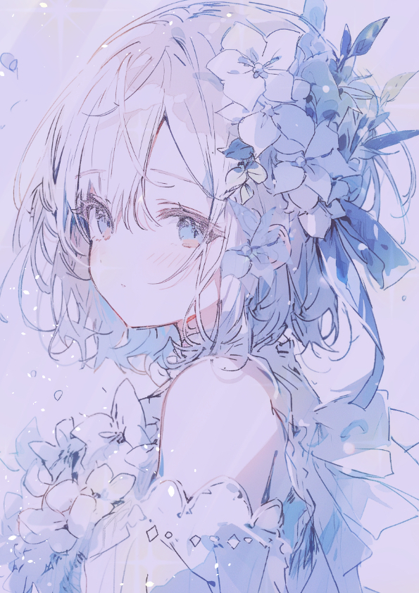 This is a pixiv picture whose title is 『light blue』.