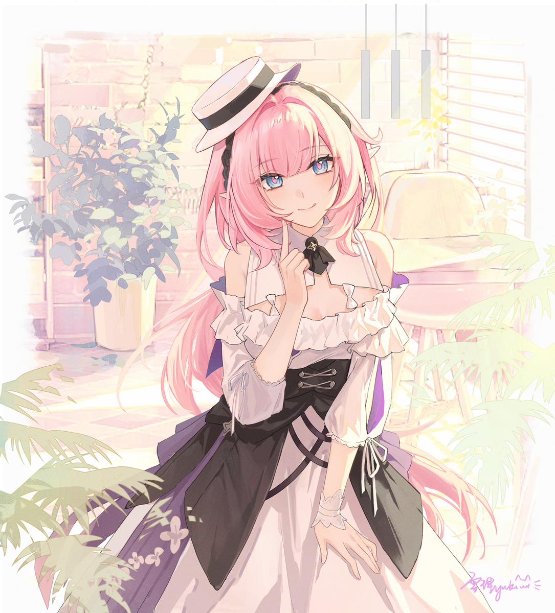 This is a pixiv picture whose title is 韩咖联动爱莉.