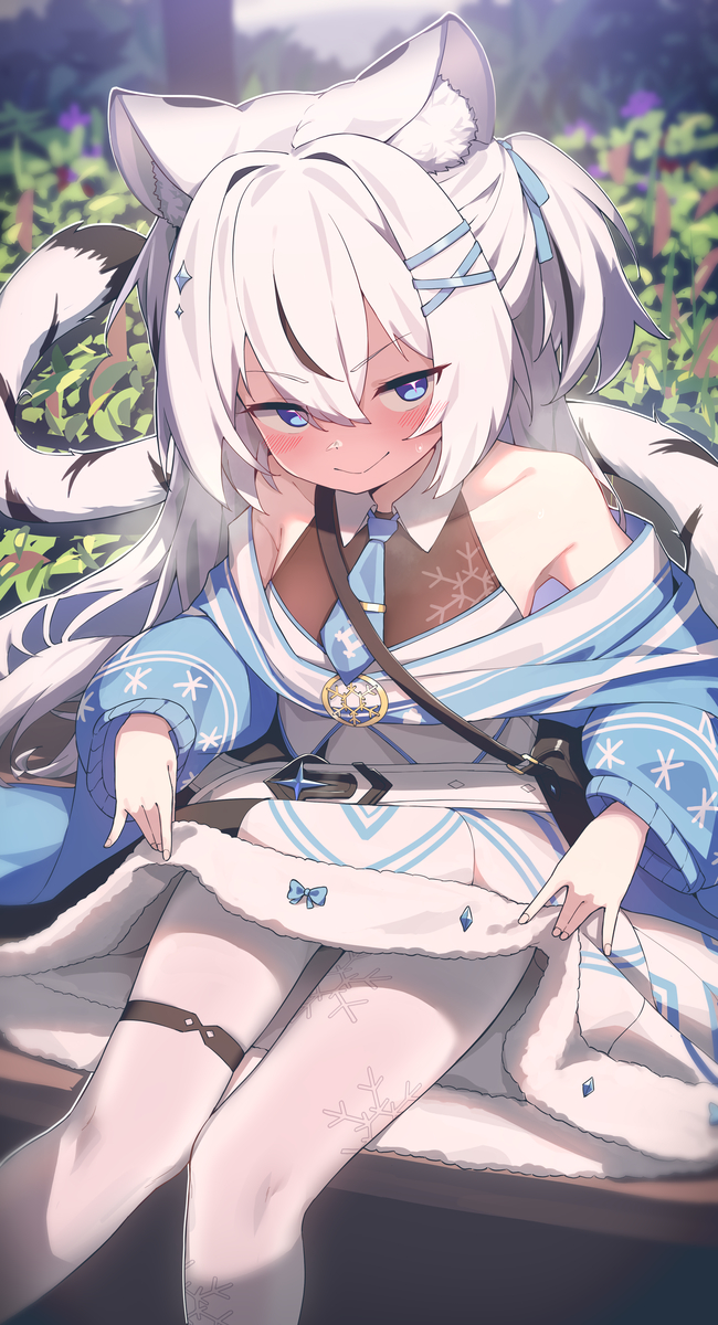 This is a pixiv picture whose title is 白い獣.