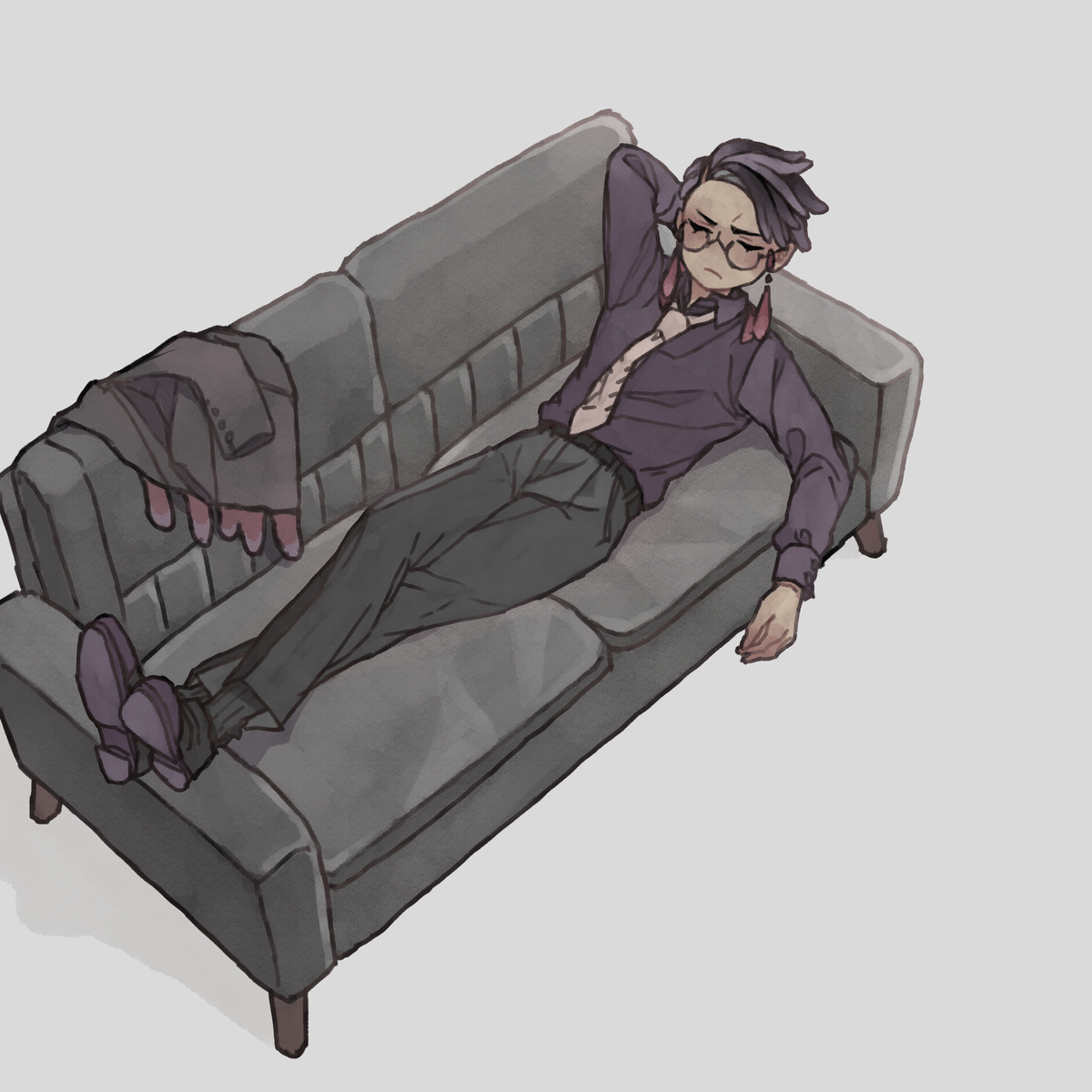 This is a pixiv picture whose title is カラスバさんと、小さな仲間たちと、ひとやすみ.