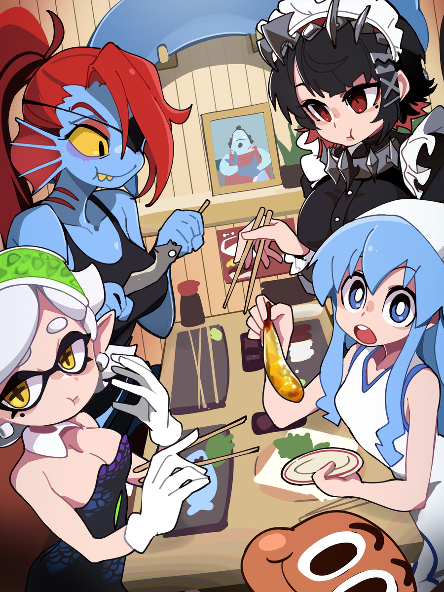 This is a pixiv picture whose title is 魚料理.