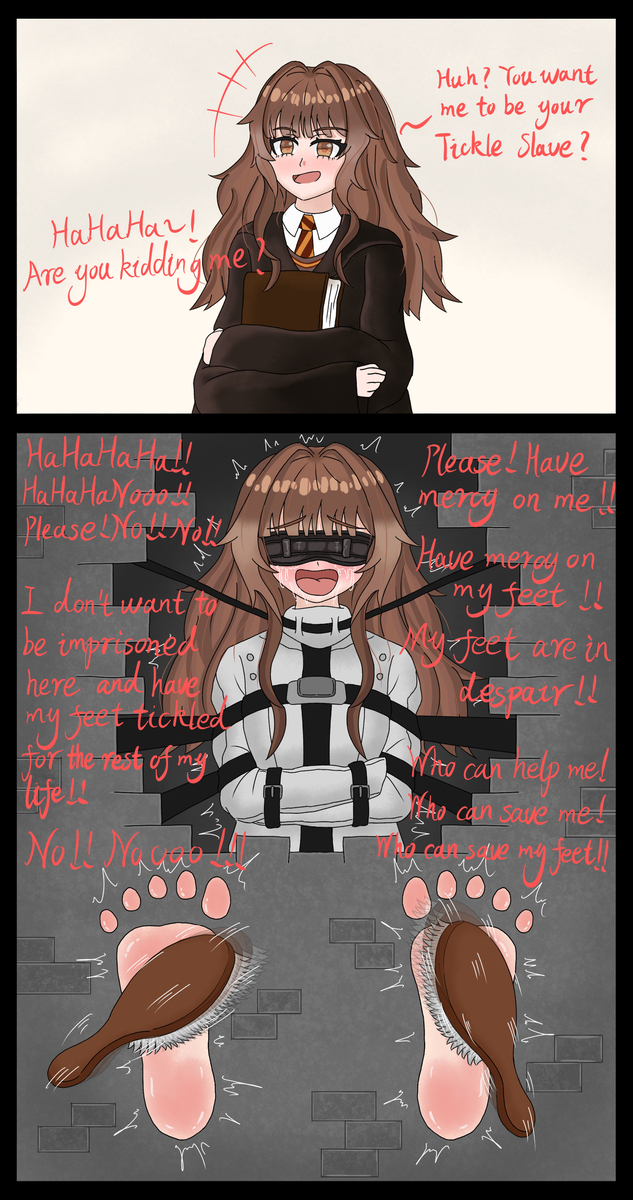 This is a pixiv picture whose title is The tickle slave of hogwarts★①.