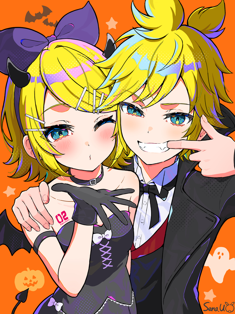 This is a pixiv picture whose title is 🎃Trick or Treat🍭.