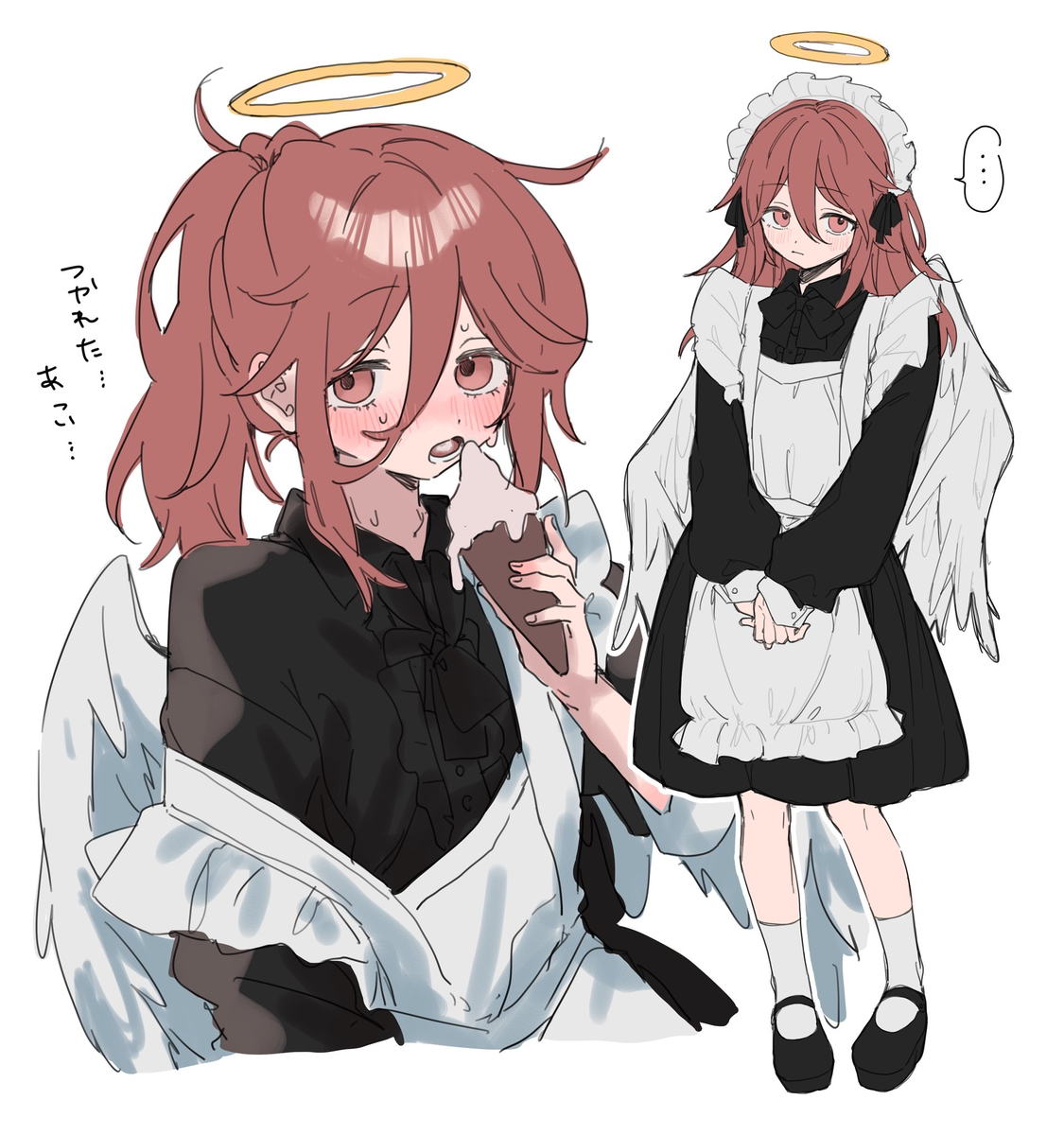 This is a pixiv picture whose title is メイド服.