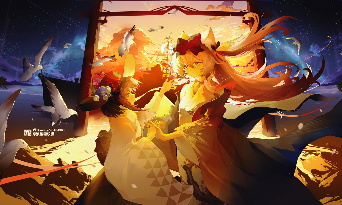 This is a pixiv picture whose title is 离别.