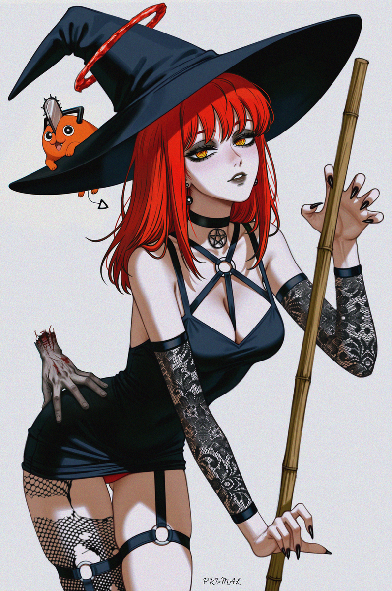 This is a pixiv picture whose title is Makima for halloween.