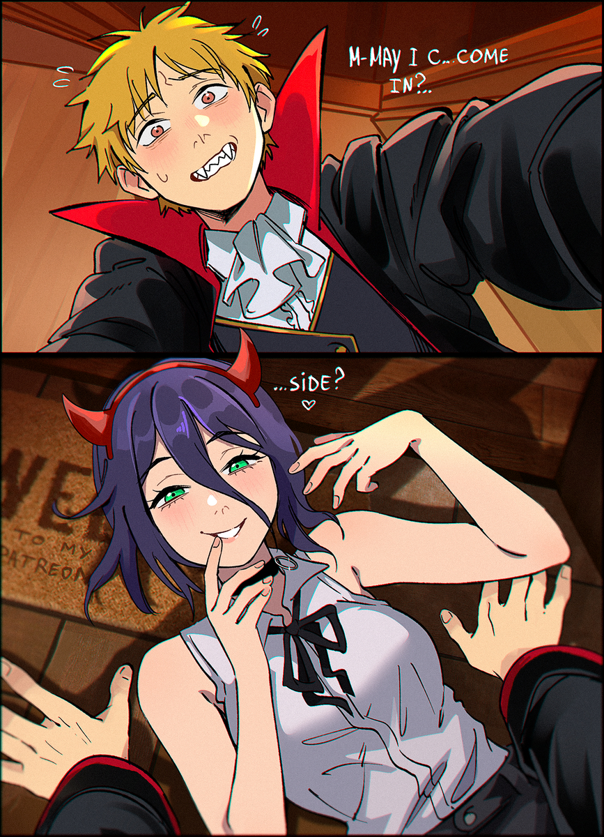 This is a pixiv picture whose title is Reze\Denji.