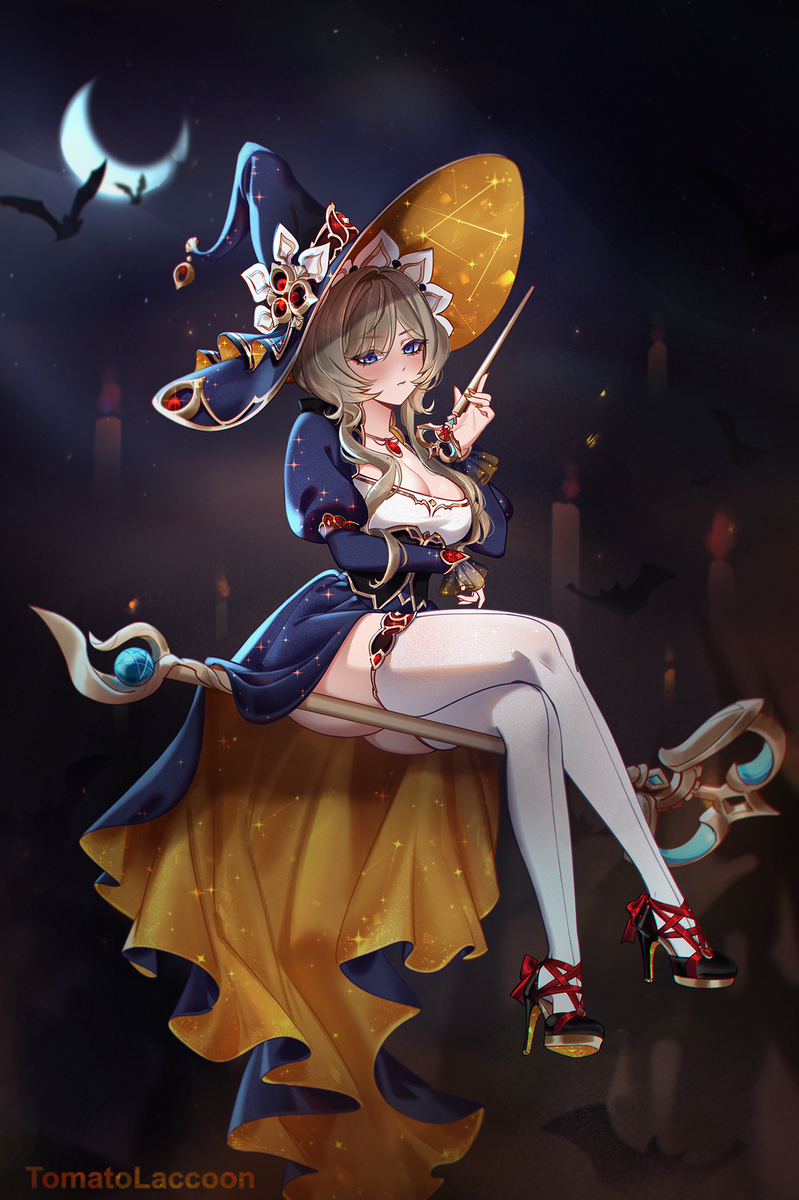 This is a pixiv picture whose title is Sandrone the witch.