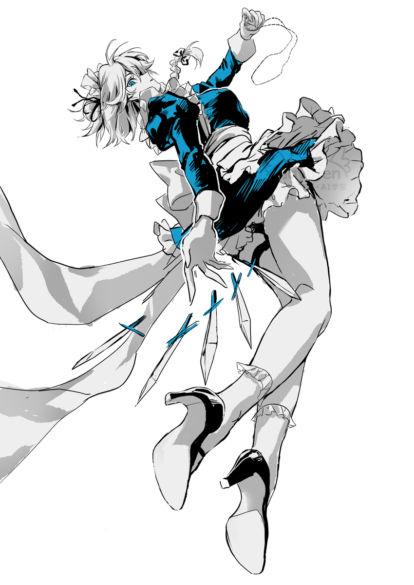 This is a pixiv picture whose title is 咲夜.