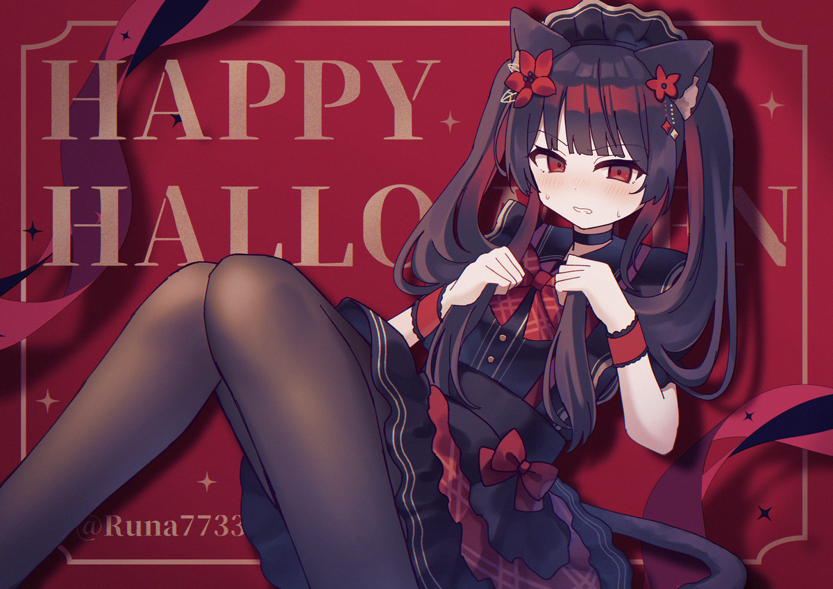 This is a pixiv picture whose title is ヒロちゃん!!🐈‍⬛🎃✨.
