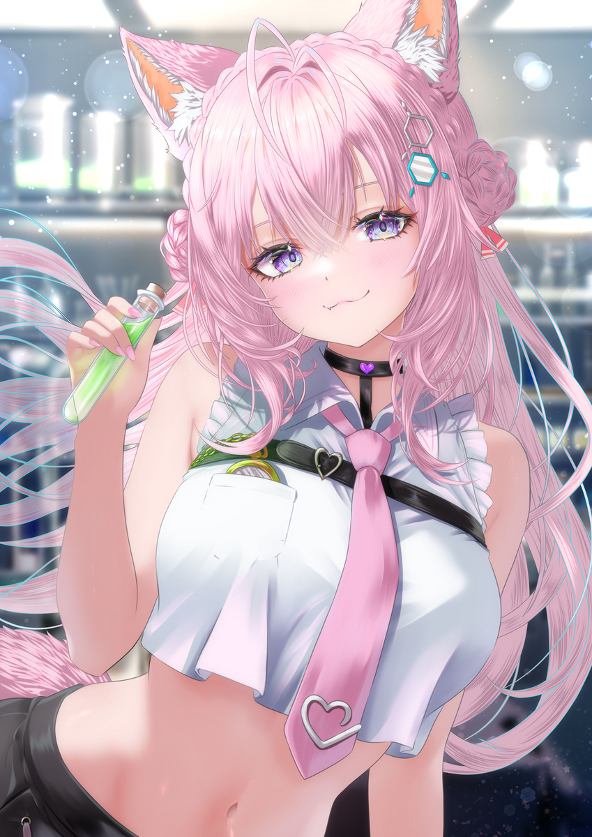 This is a pixiv picture whose title is 「実・験・だ♡」.