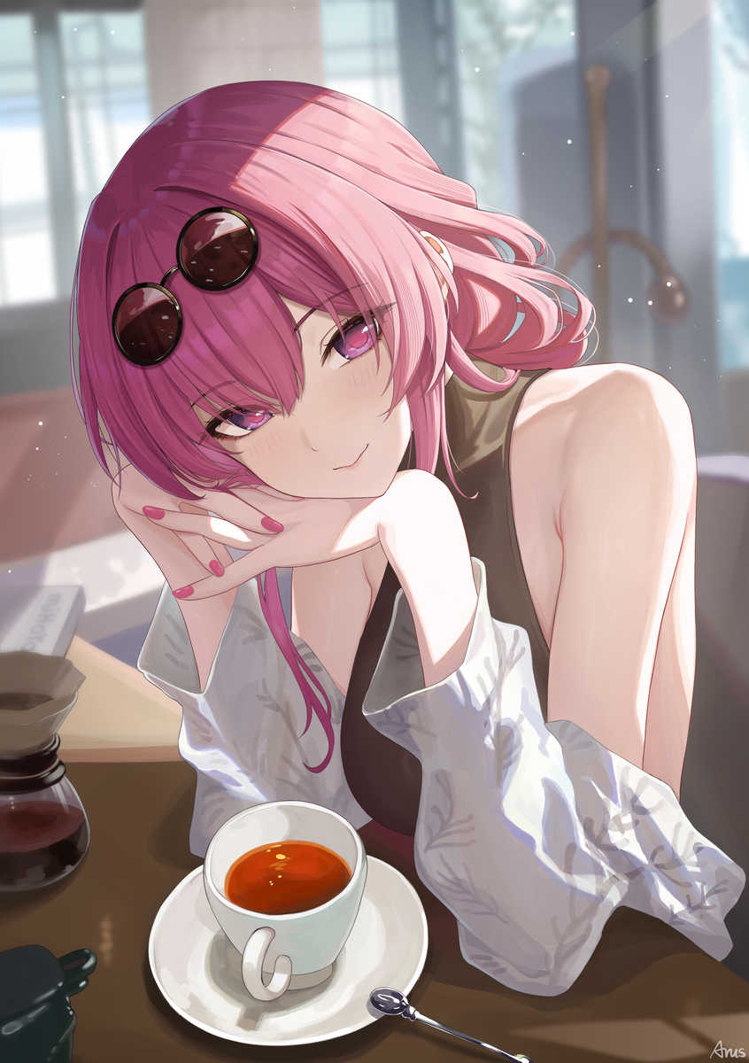 This is a pixiv picture whose title is Kafka（カフカ）- Afternoon Tea.