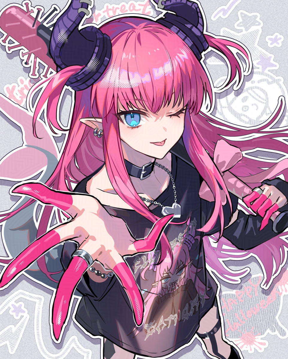 This is a pixiv picture whose title is trick or song?.