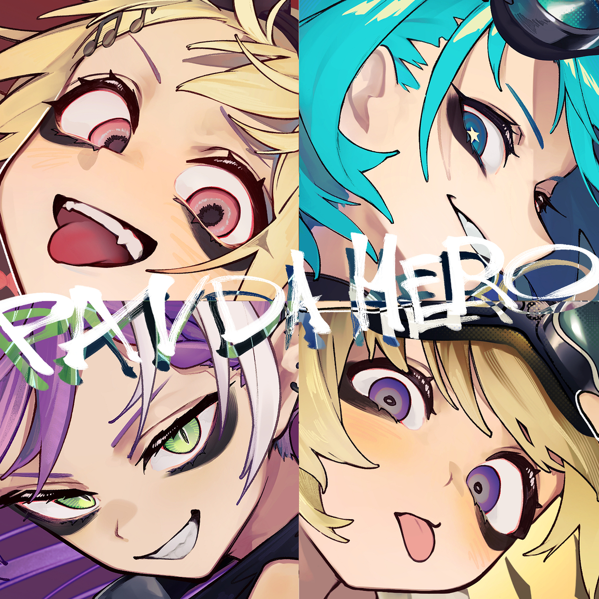 This is a pixiv picture whose title is 『パンダヒーロー』.