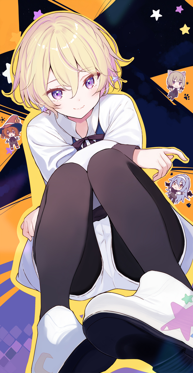 This is a pixiv picture whose title is ちょこっとハロウィン.