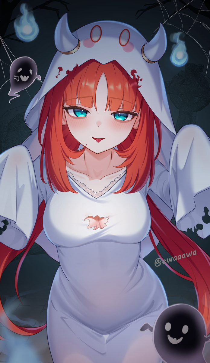 This is a pixiv picture whose title is 【原神】ハロウィンニィロウ.