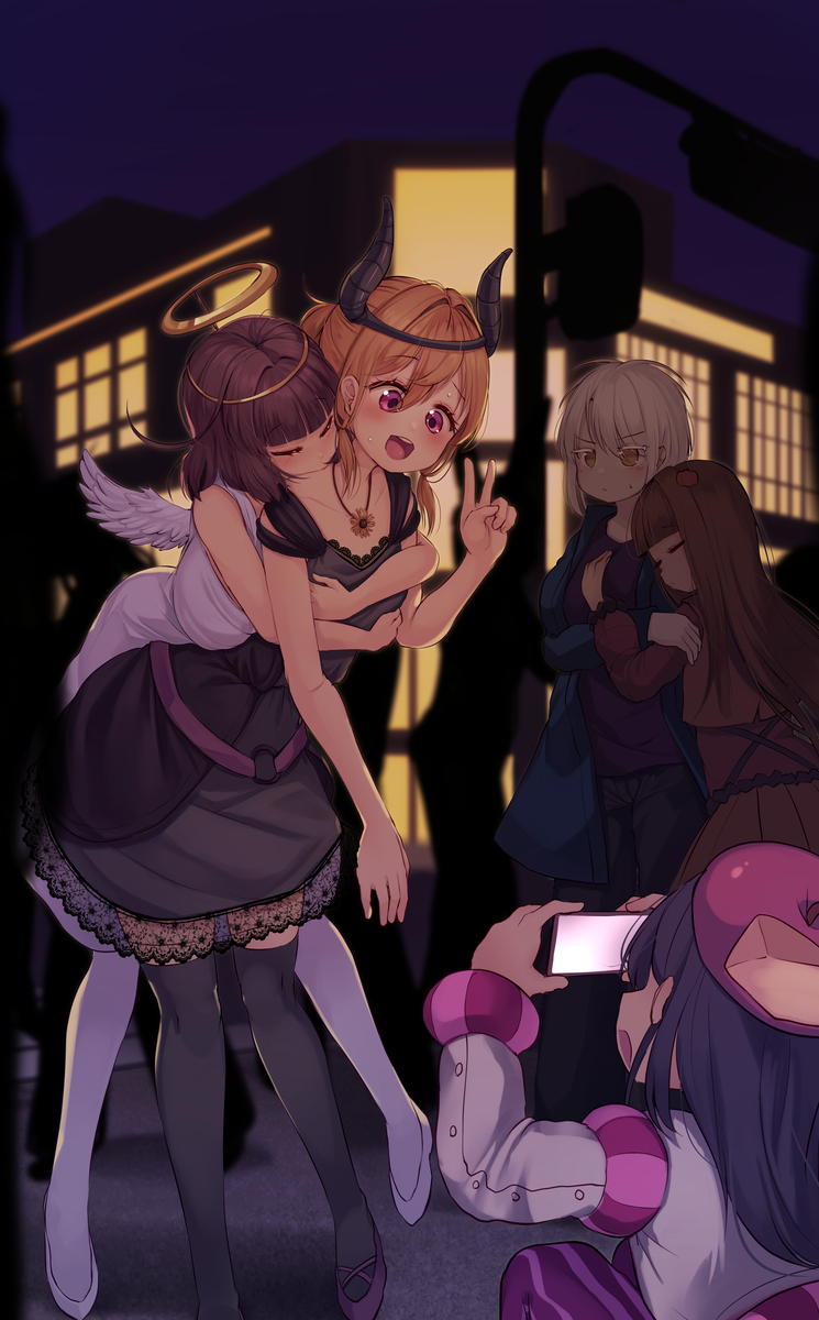 This is a pixiv picture whose title is 私達ってなじんでる.