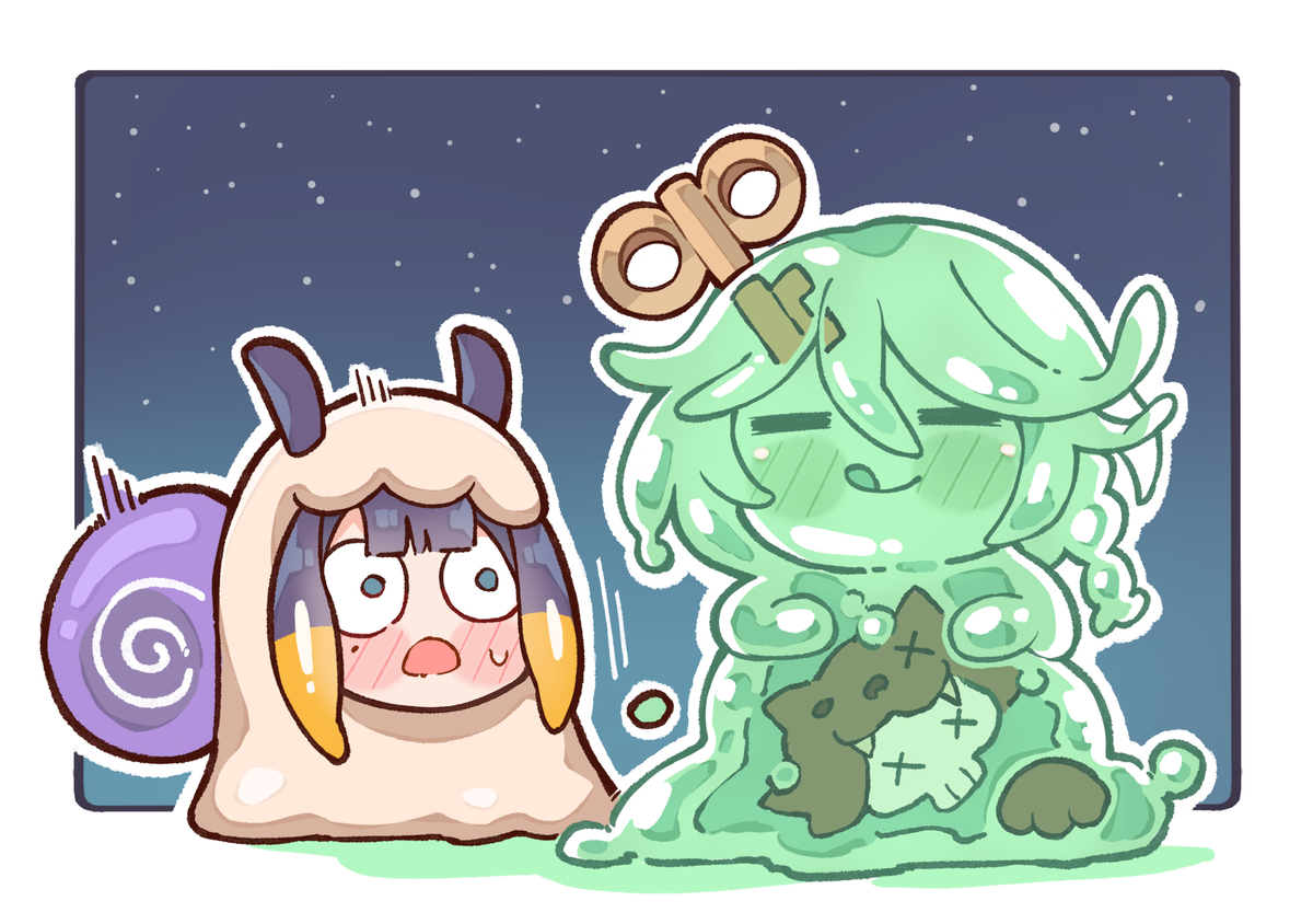 This is a pixiv picture whose title is Slime.