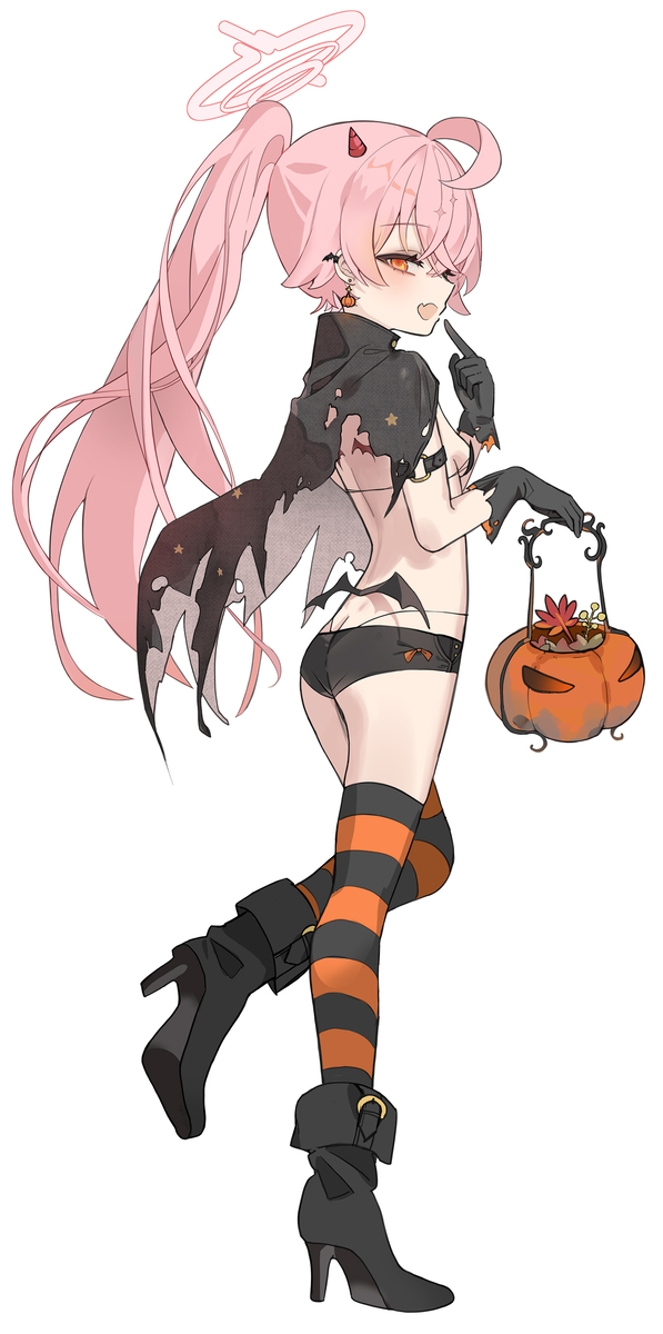 This is a pixiv picture whose title is Halloween🎃🍁.