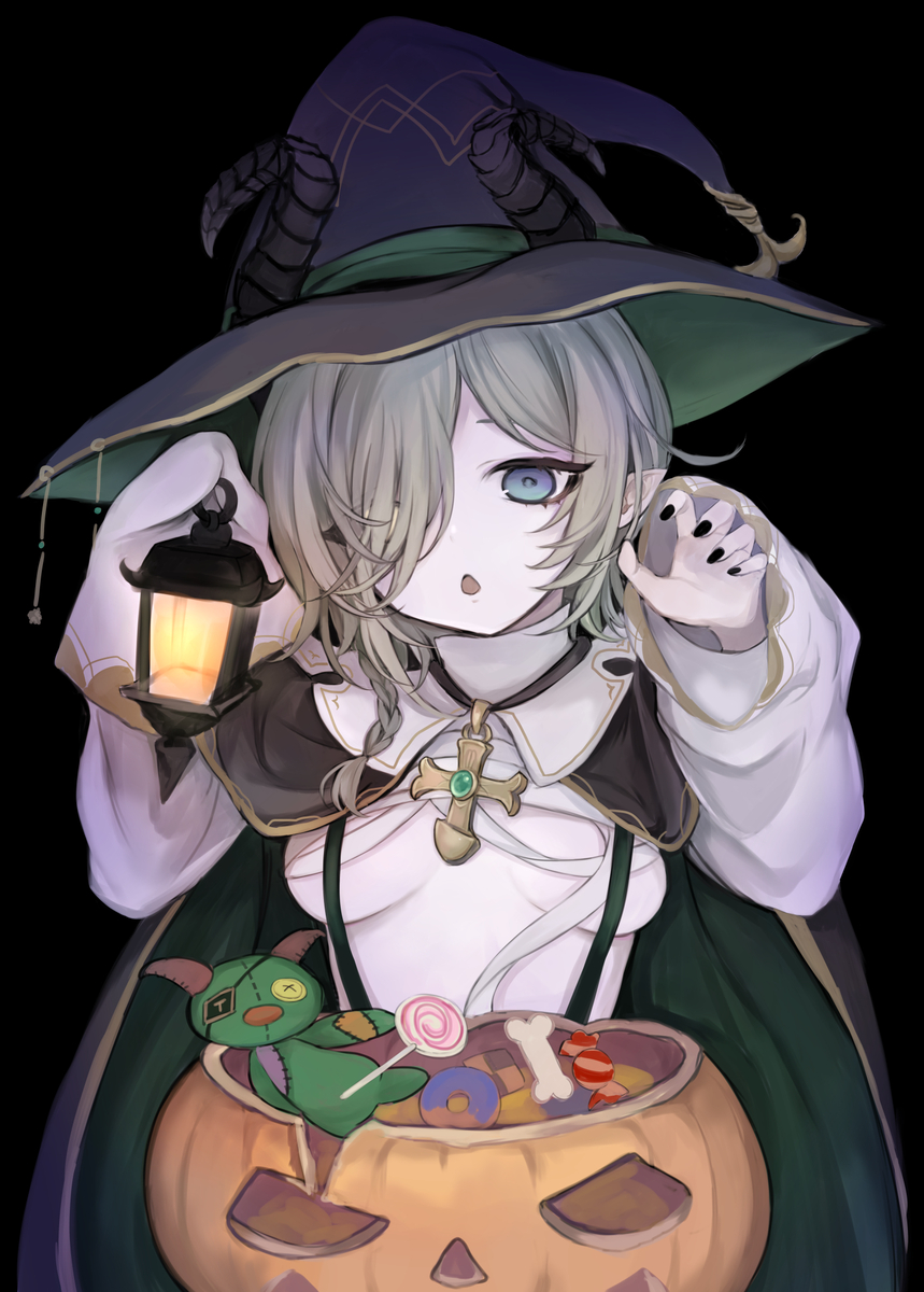 This is a pixiv picture whose title is お菓子をもらってもいたずらするよ🎃.