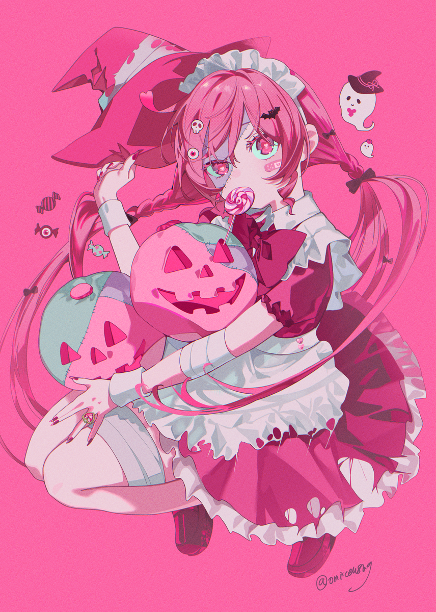 This is a pixiv picture whose title is Pink × Halloween!💕.