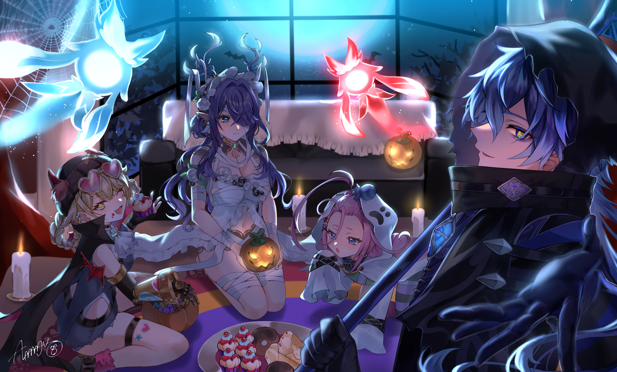 This is a pixiv picture whose title is ハロウィン2025.
