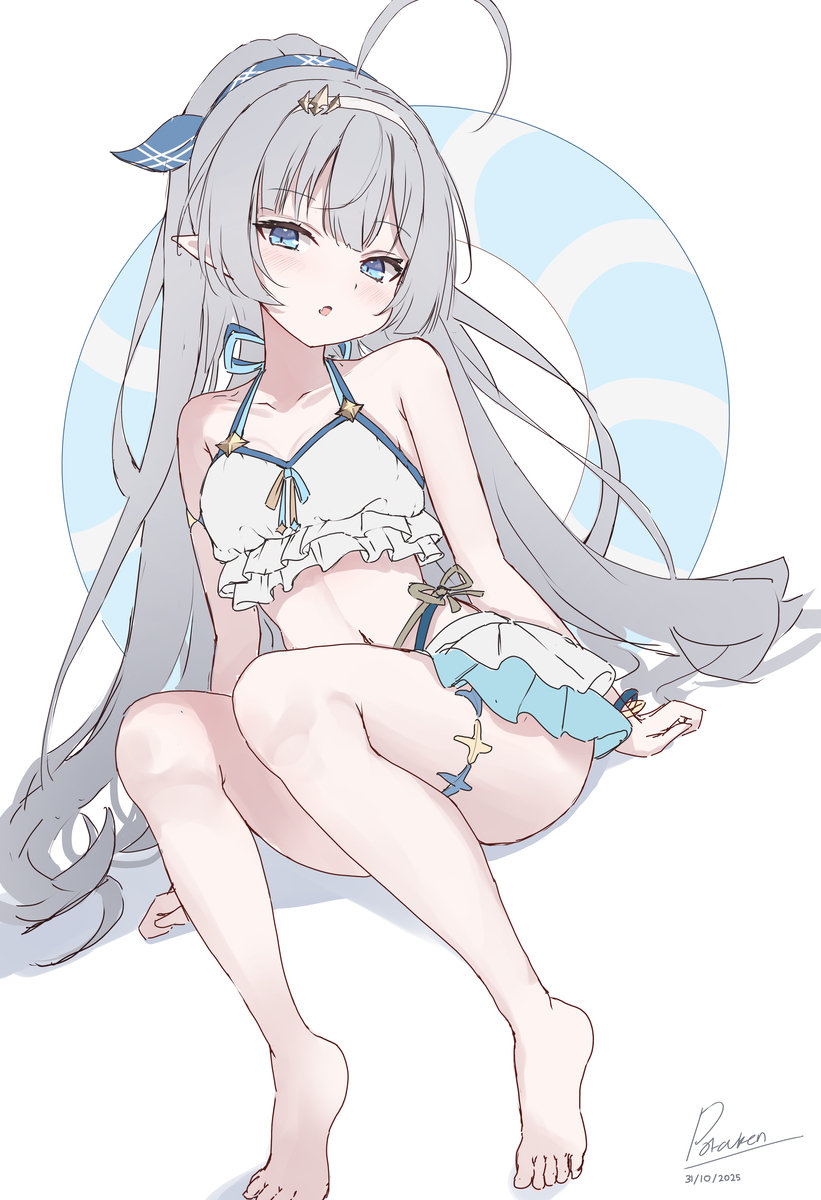 This is a pixiv picture whose title is 🩵.