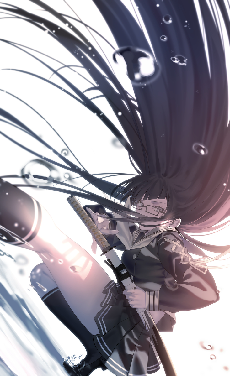 This is a pixiv picture whose title is 抜刀.