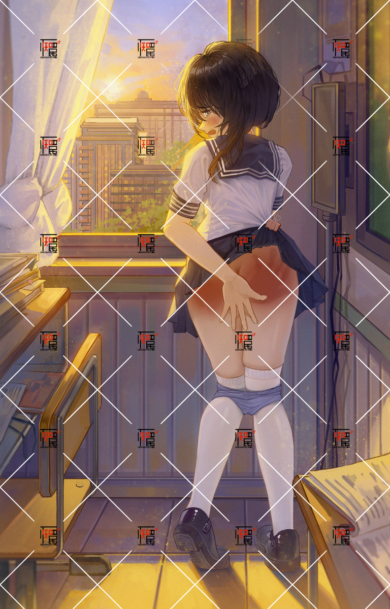 This is a pixiv picture whose title is 教室一角的反省.