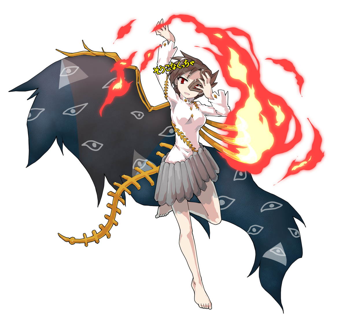 This is a pixiv picture whose title is バトルっぽい阿梨夜立ち絵 表情差分.