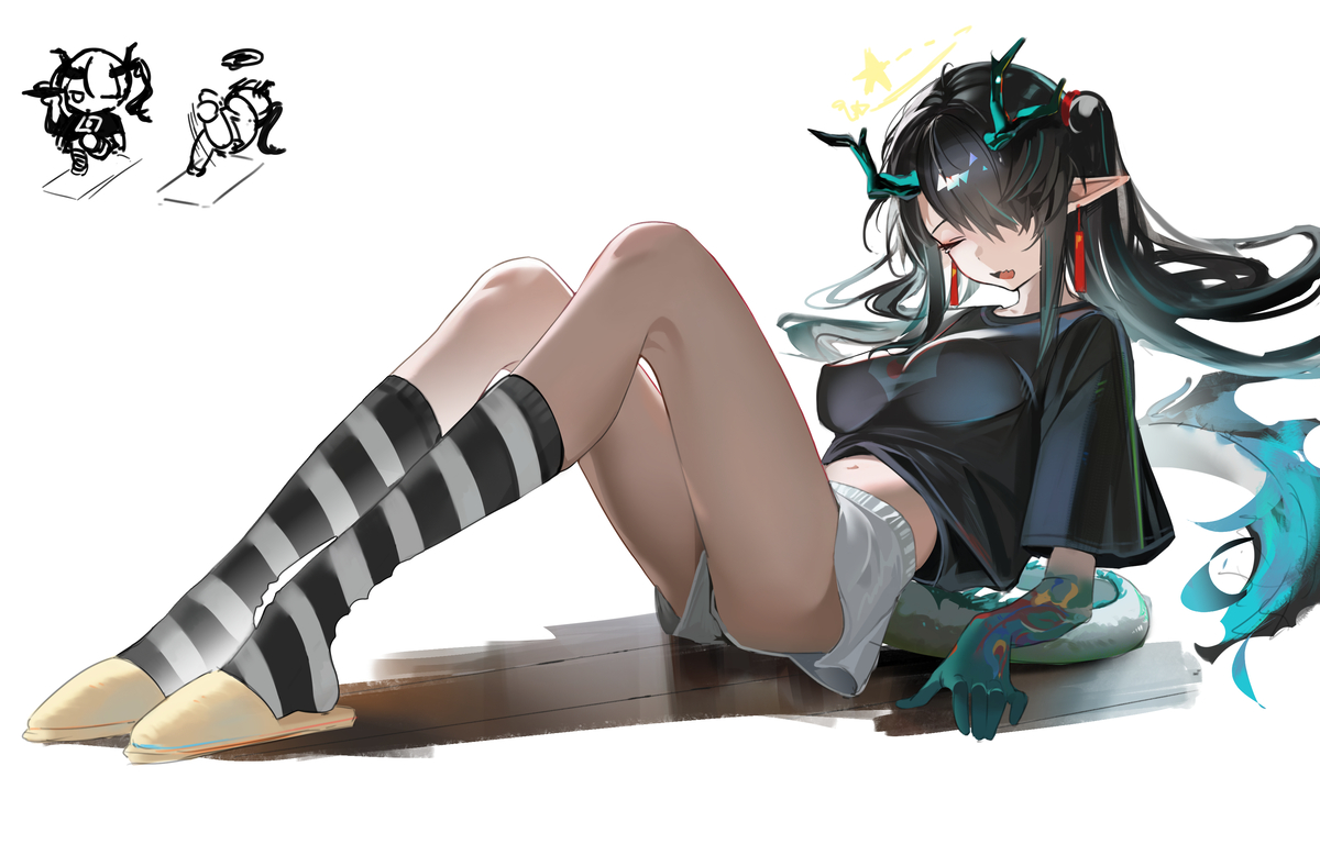 This is a pixiv picture whose title is 被地板丹砂的夕宝.