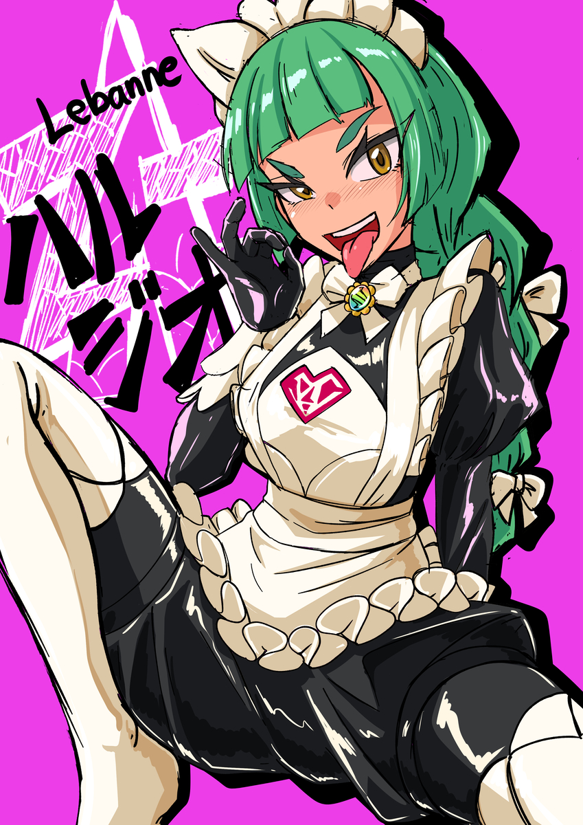 This is a pixiv picture whose title is ツリ目×メイド×バルーンショートパンツ.